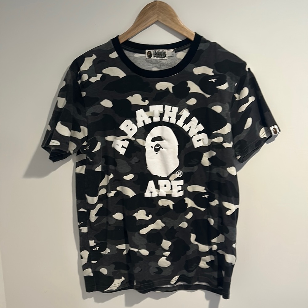 Bape grey camo tee